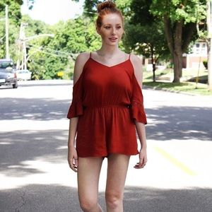 Cold shoulder Romper